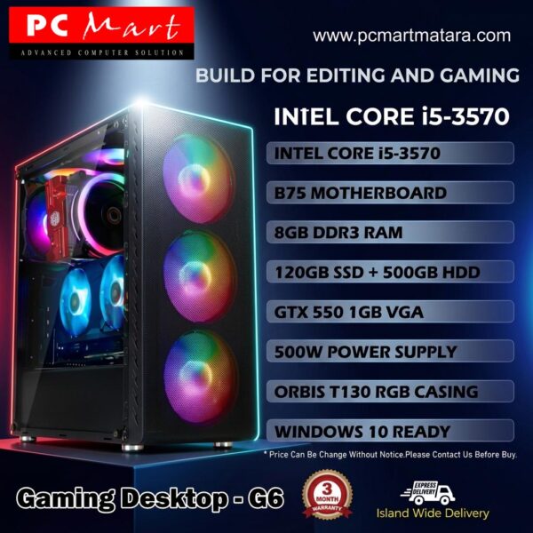 CORE i5-3570 3rd Gen Gaming PC (Used)