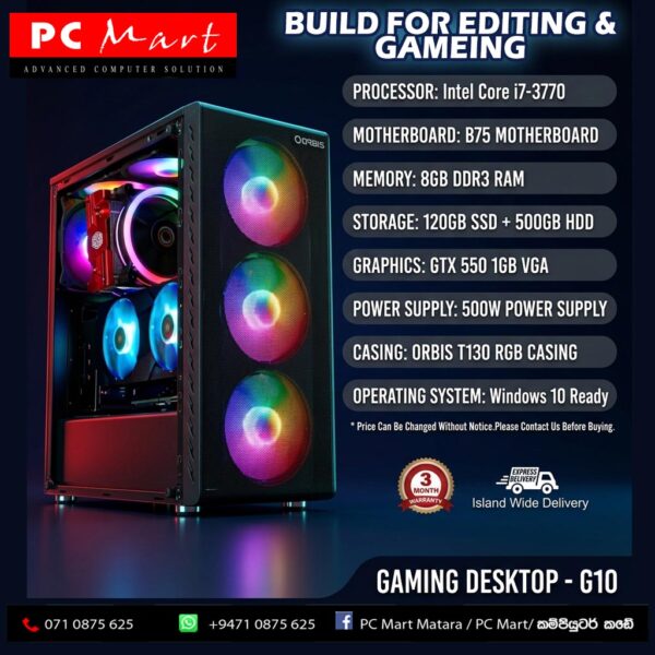 CORE i7-3770 3rd Gen Gaming PC (Used)