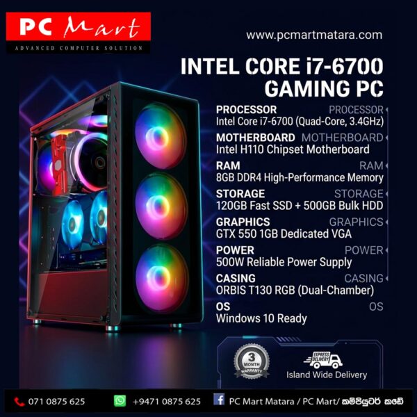 CORE i7-6700 6th Gen Gaming PC (Used)